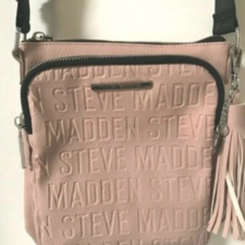Steve Madden Blush Pink Embossed Messenger Bag